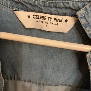 Celebrity Pink Denim Dress